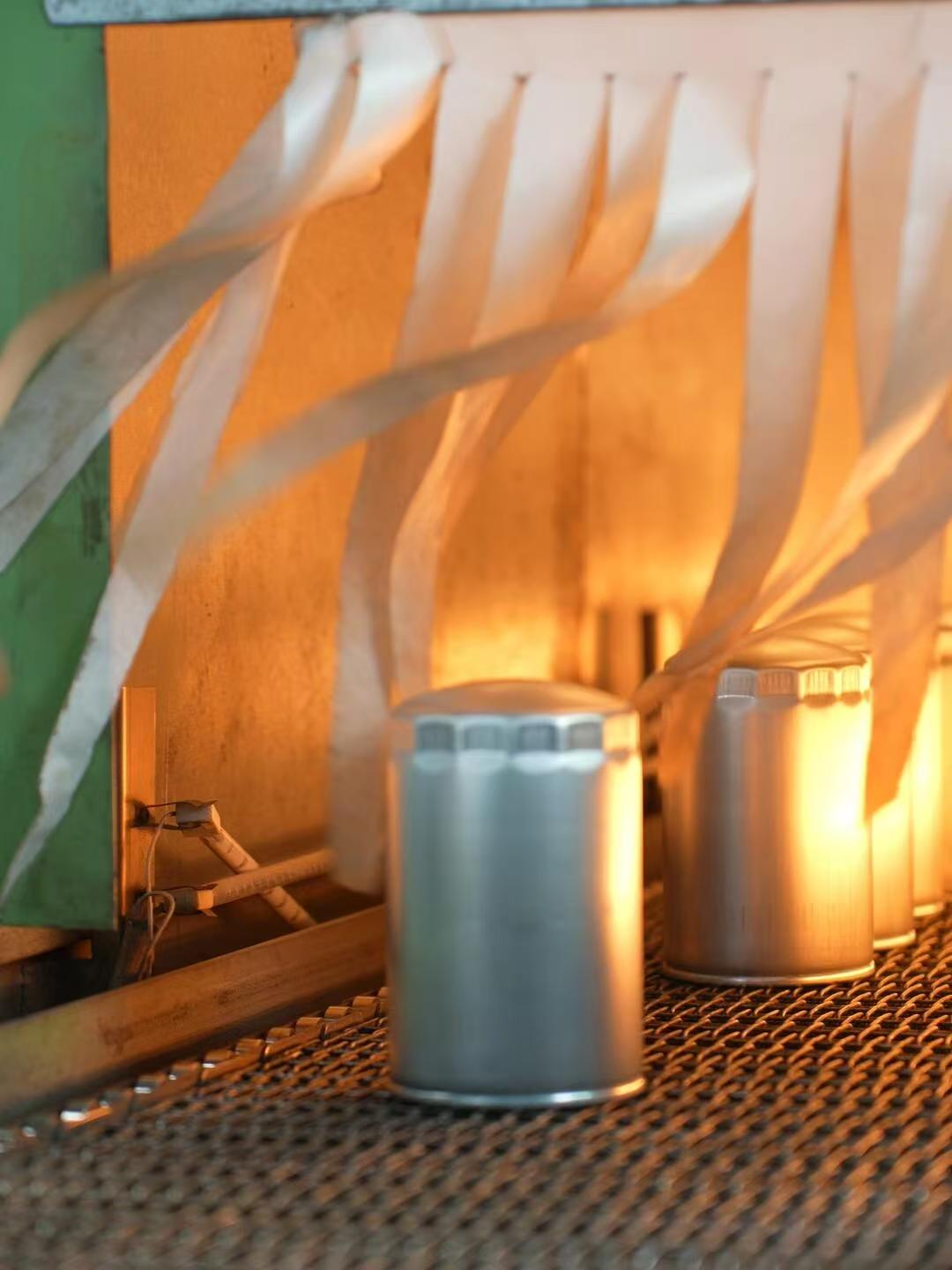 Heating and curing process for automotive filter components